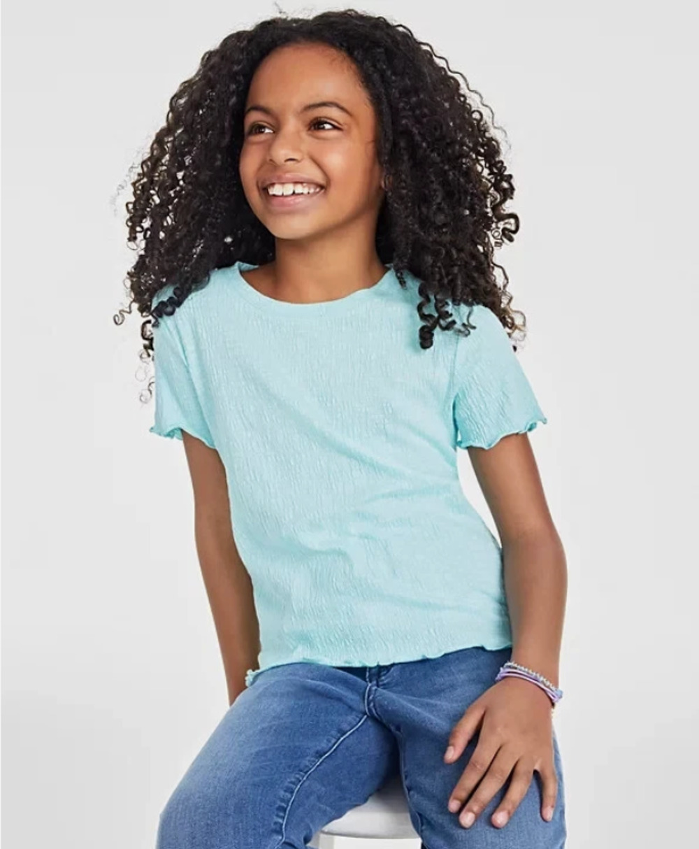 Color Textured T-Shirt Size 6x-Epic Threads Big Girls Solid-